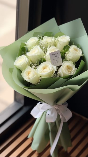 White rose bouquet